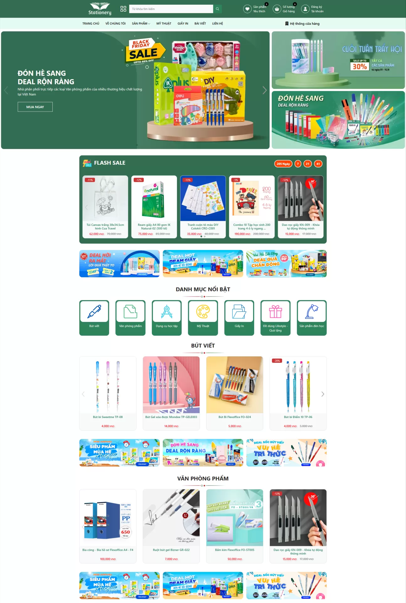 Mẫu Website Văn phòng phẩm 03