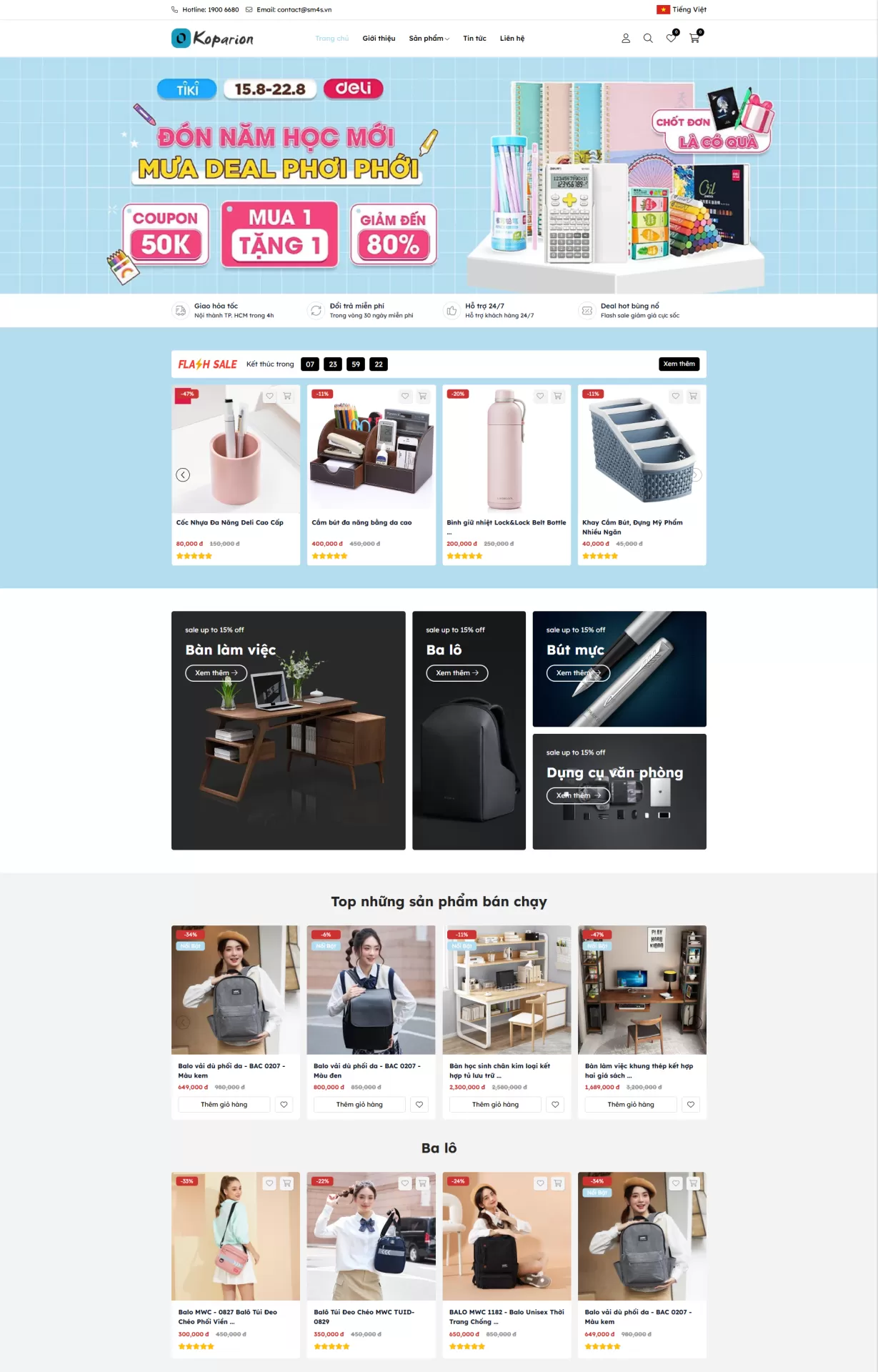 Mẫu Website Văn phòng phẩm 05