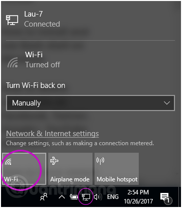 Hướng dẫn cách kết nối wifi cho laptop Win 10