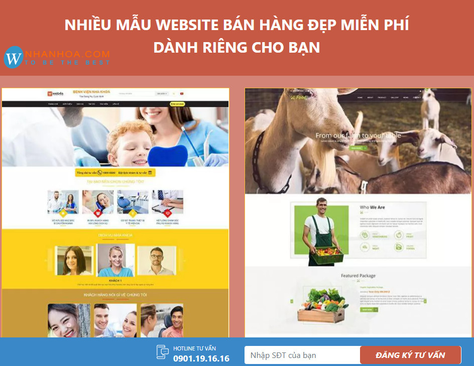 Mẫu thiết kế website bán hàng đa dạng