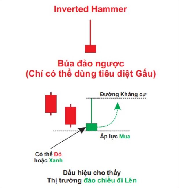 Nến Búa Ngược là gì Cách giao dịch với Inverted Hammer