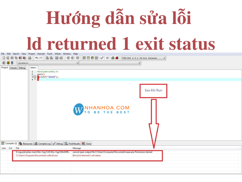 Lỗi Ld Returned 1 Exit Status [Nguyên Nhấn & Cách Sửa]